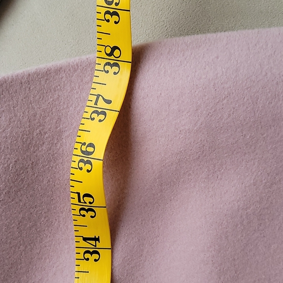 W10 Canadian made pink wool coat with detachable hood (faux fur) - Picture 9 of 10